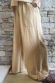 Basso Shirring Wide Leg Pant Camel